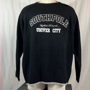 NEW South Pole Univer City Mens Sz 2XL Black with white lettering